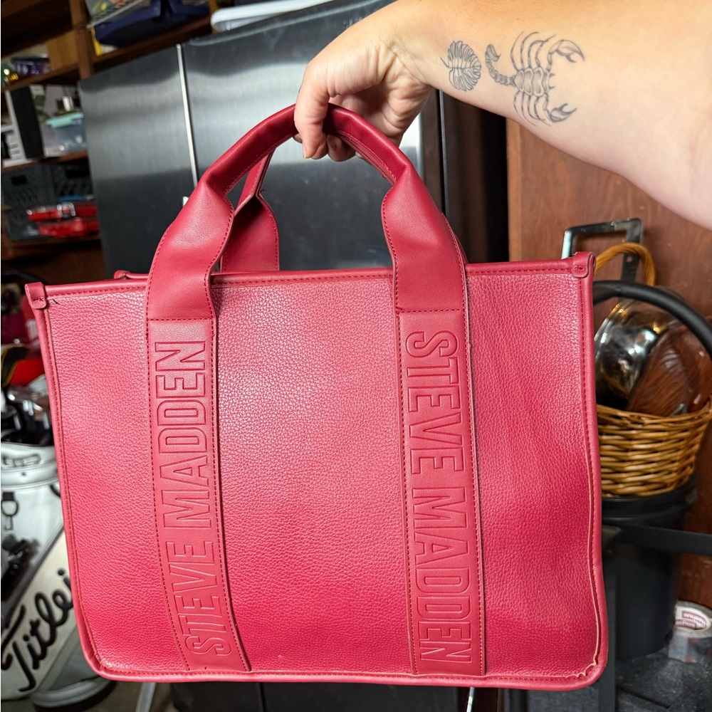 Steve Madden Red Tote Bag
